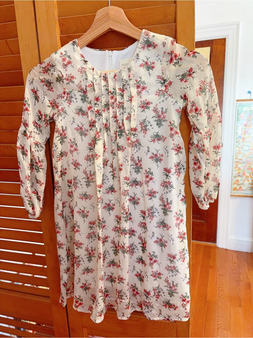 mabel+honey Girls 7 Floral Chiffon Mini Dress